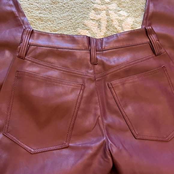 NWT Madewell The Perfect Vintage Straight Jean: Faux Leather Edition - Picture 5 of 7